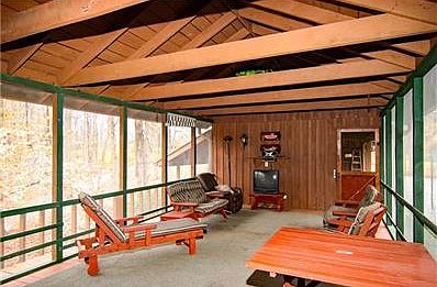 Screened Porch overlooking beautiful wooded land