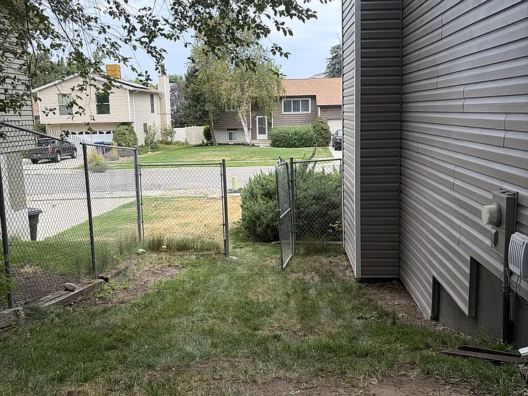 In Backyard, west side looking to font of house.