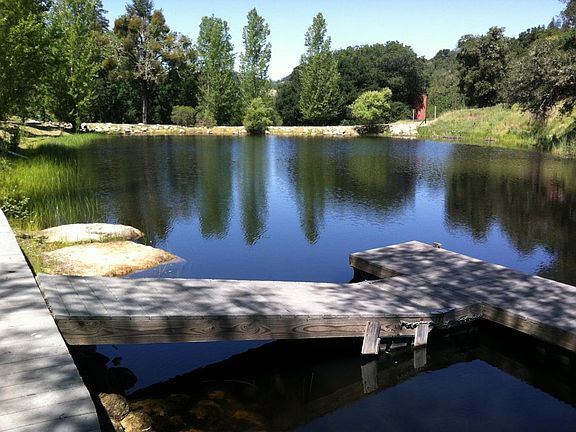 deck and dock at pond