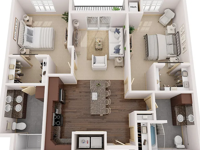Floor Plan B1.1 | Elan | Apartments in Fitchburg, WI Floor Plan B1.1 | Elan | Apartments in Fitchburg, WI