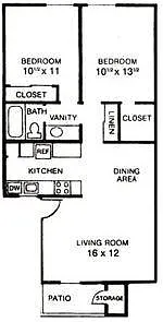 Floor plan Single Level Casita with Patio