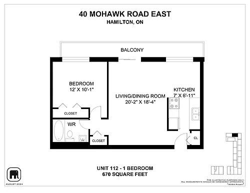 Floor plan Apartment - 1 Bedroom