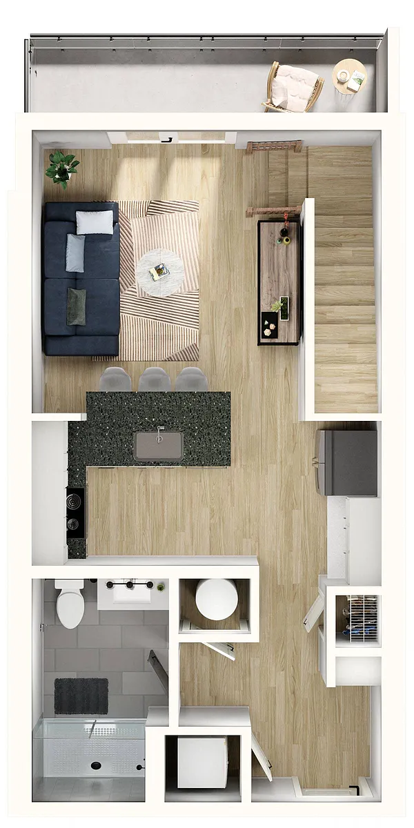 Floor plan LA - Studio