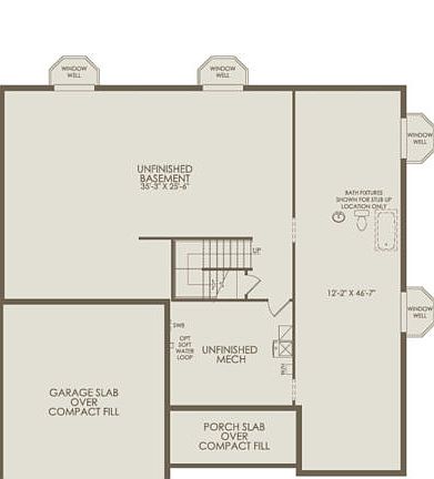 Unfinished Basement with Space to Grow