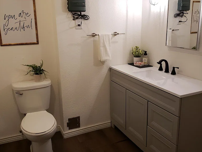1/2 bath in basement