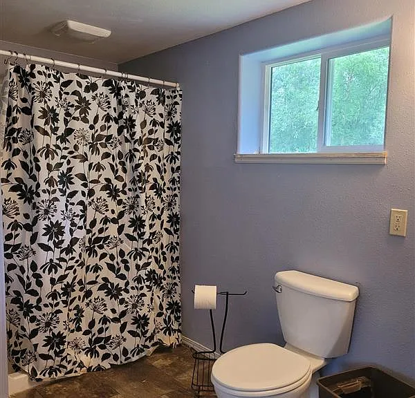 Bathroom; sink, toilet, full size shower