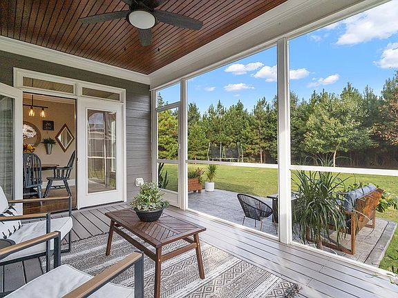 Screened-in back patio