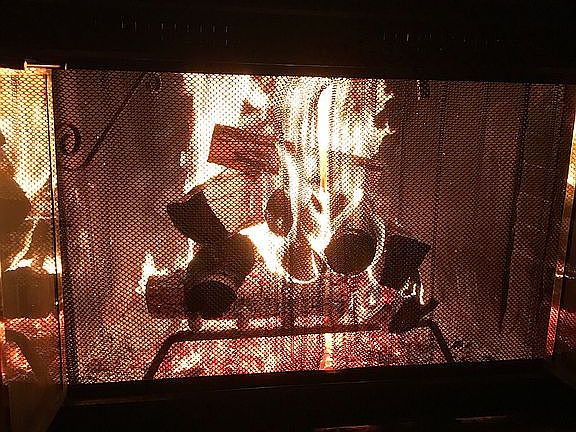 Master bedroom fireplace 