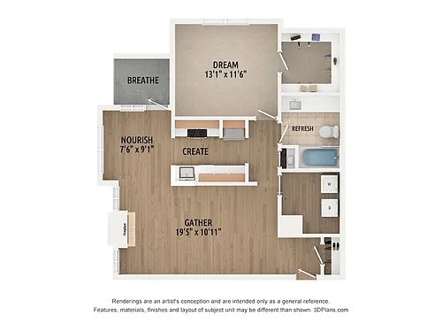 Floor plan A2 Renovated