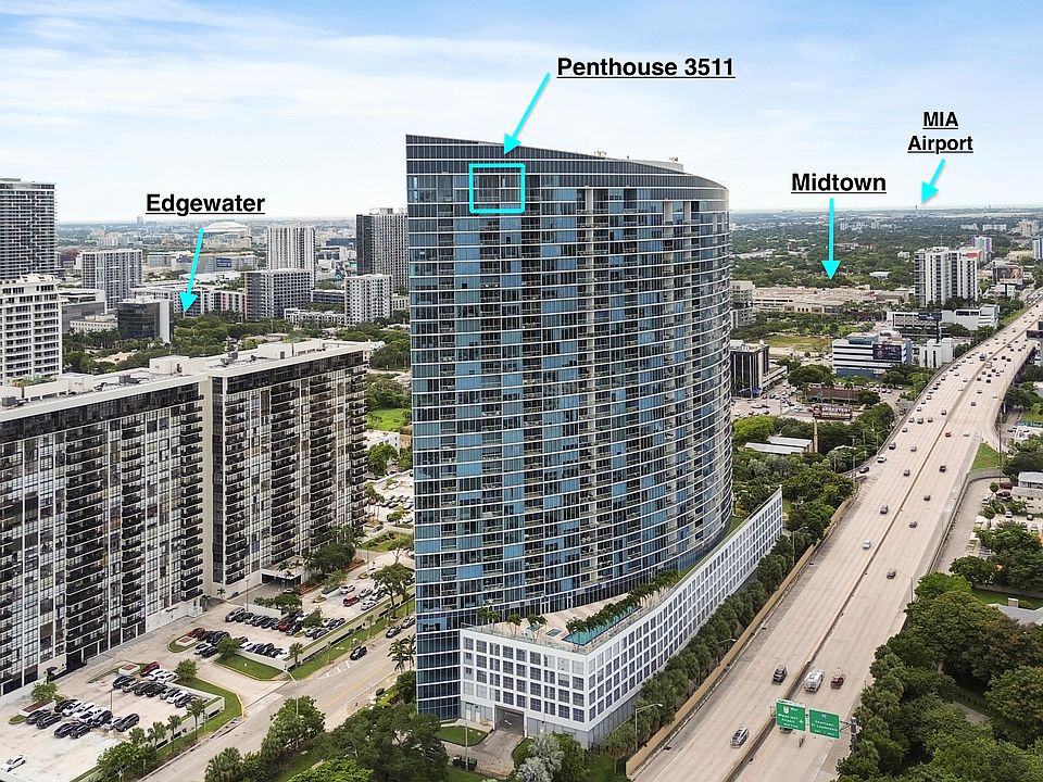 Only 3 units located on this floor! Very rare 2 story apartment in Edgewater with open unobstructed views of the bay!