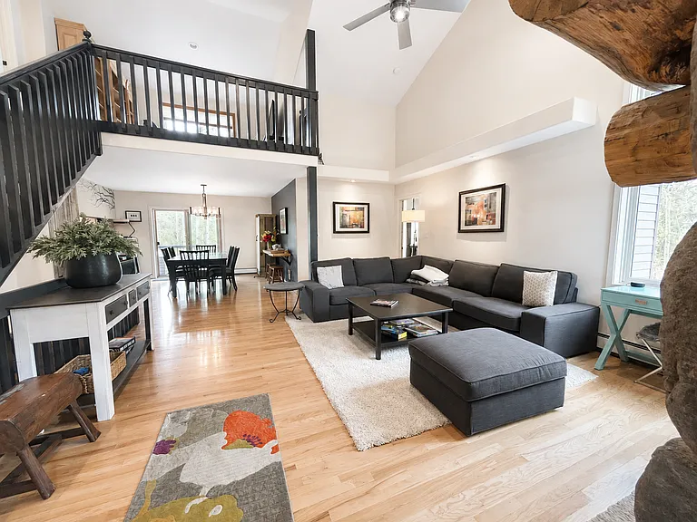 Open plan living on main level