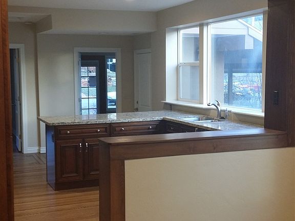View of kitchen from living space