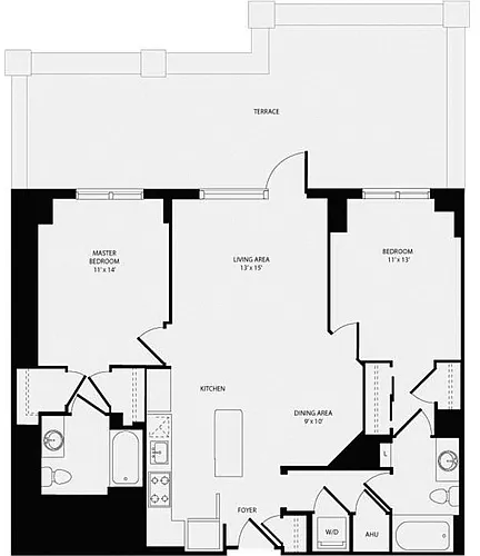 Floor plan 2 Bedrooms W