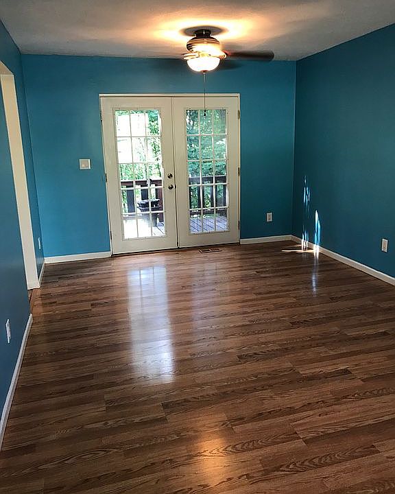 Living area with deck access