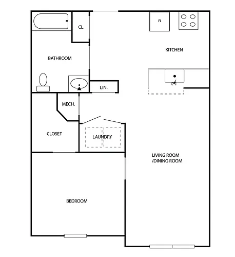 Floor plan 1 Bedroom