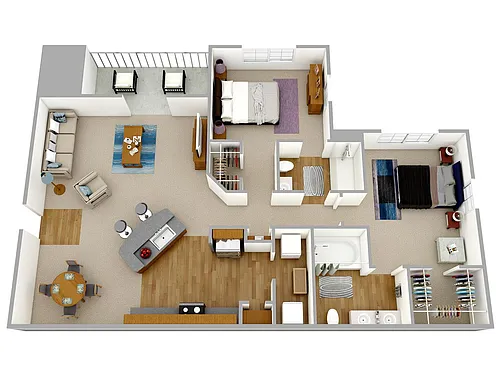 Floor plan The Magnolia - 2 BR