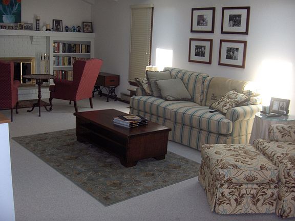 Large Family room with Fireplace.