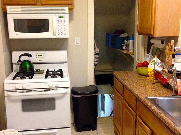 kitchen with basement access