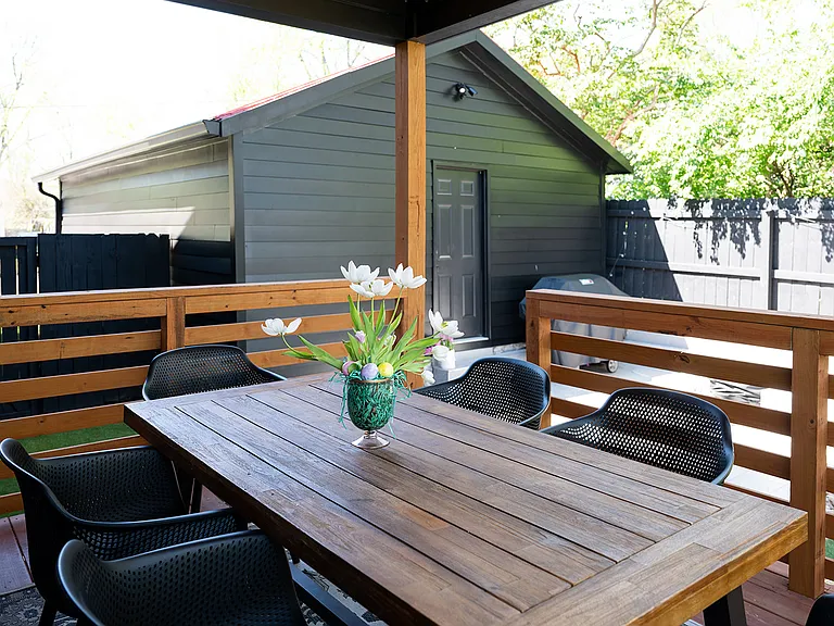 Back Yard Porch with Dining Table