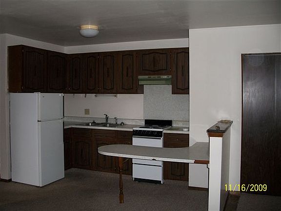 Inside kitchen and dining area