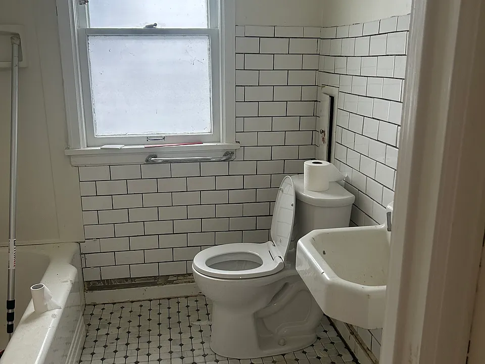 Newly tiled with a new toilet