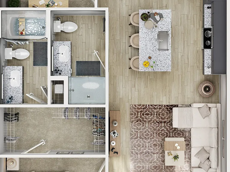 Tomlin 2x2 Floor Plan