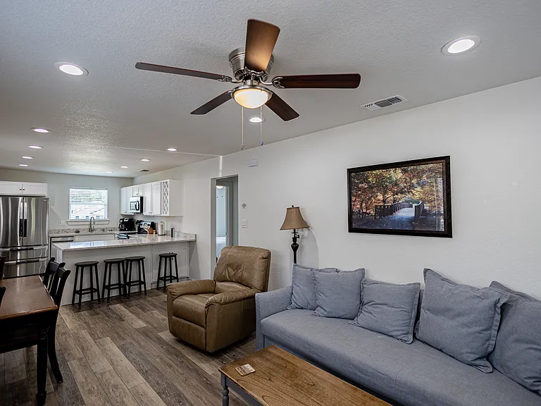 Upstairs living area