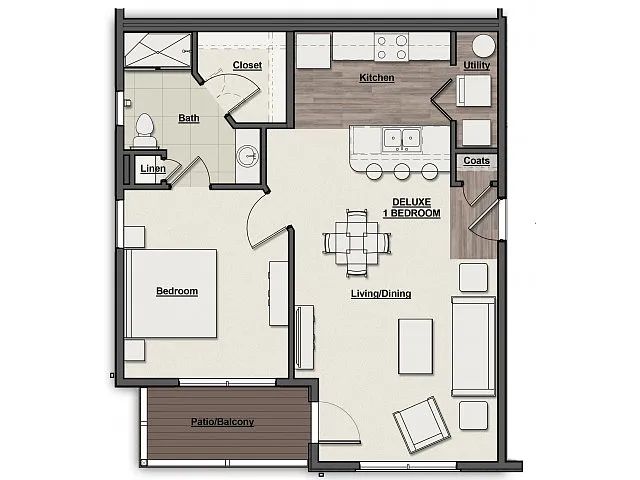 Floor plan Rivers Edge Deluxe Partial View