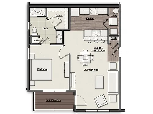 Floor plan Rivers Edge Deluxe Partial View