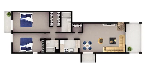 Floor plan 2X2 B3