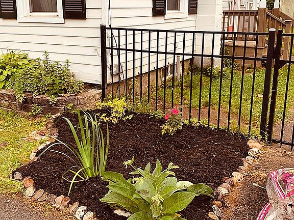 landscaped yard