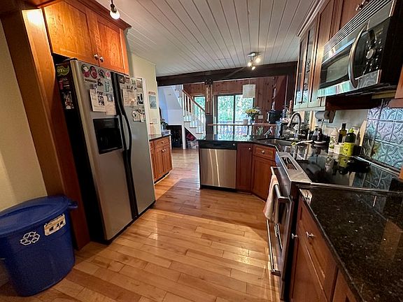 Kitchen looking back to rear deck