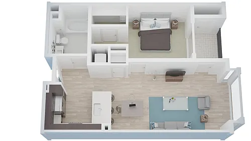 Floor plan 1X1 744-781 A4