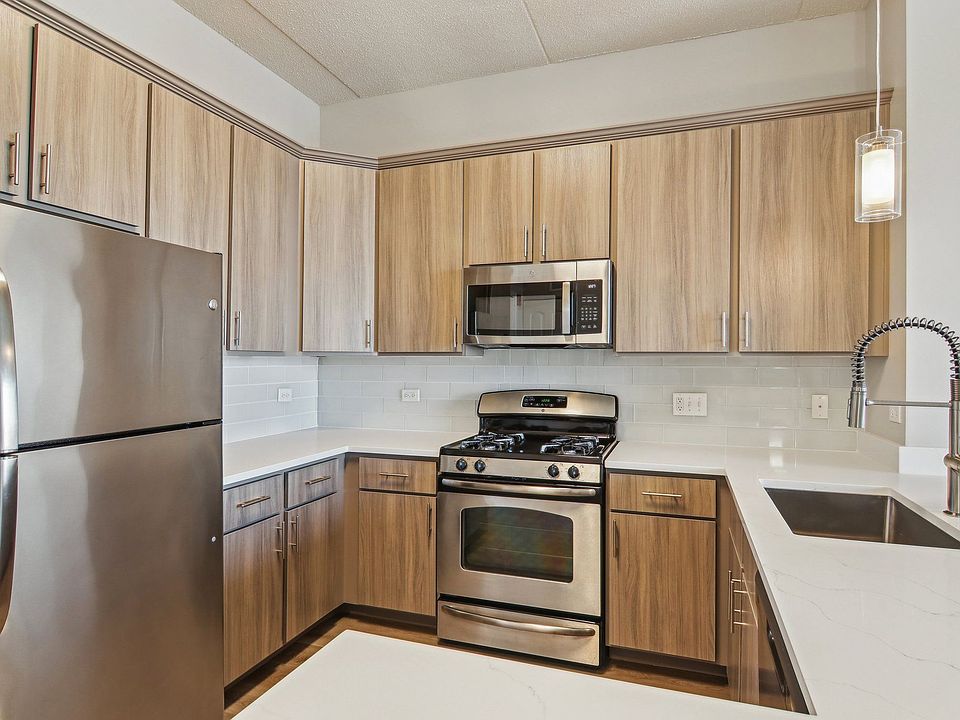 Kitchen with stainless steel finishes