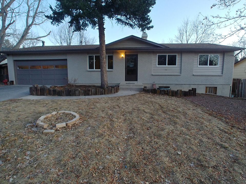 Fresh paint on the front of the house.