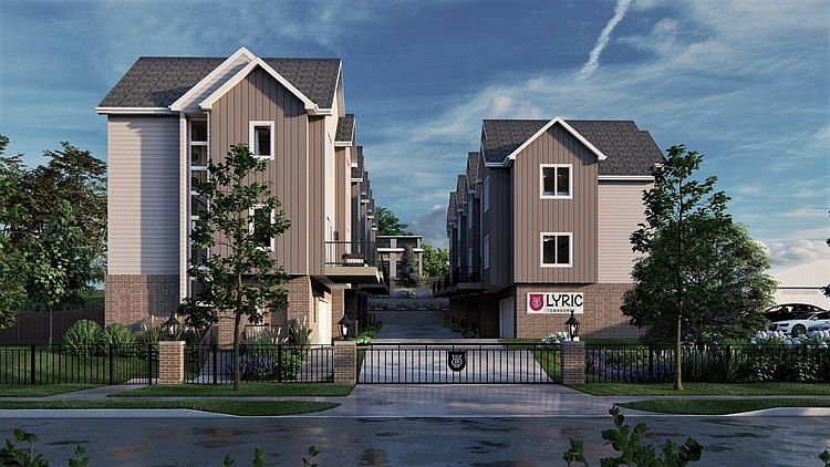 Rendering of Lyric Townhomes.
