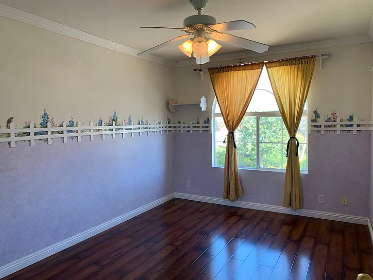 Beautiful bedroom for princess with laminate floor for easy to clean.
