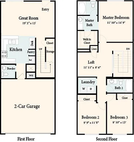 Floor plan Newport - Townhome