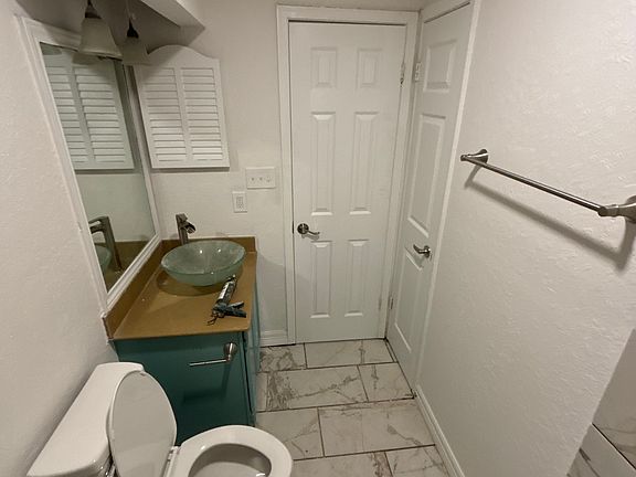 This is one of the bathrooms upstairs with new tile flooring.