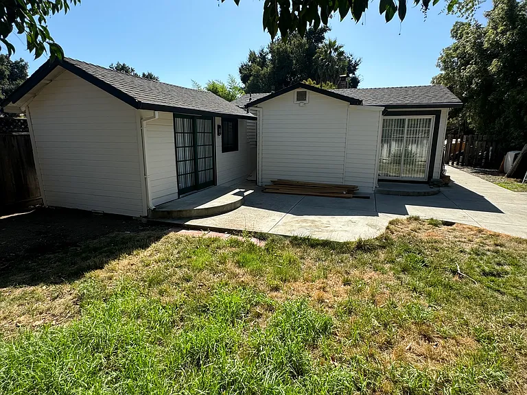 Backyard, view of rear of house (prior to landscaping).