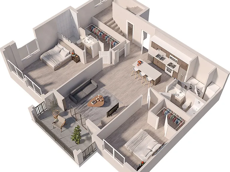 3BR B3 floor plan Hammock Park