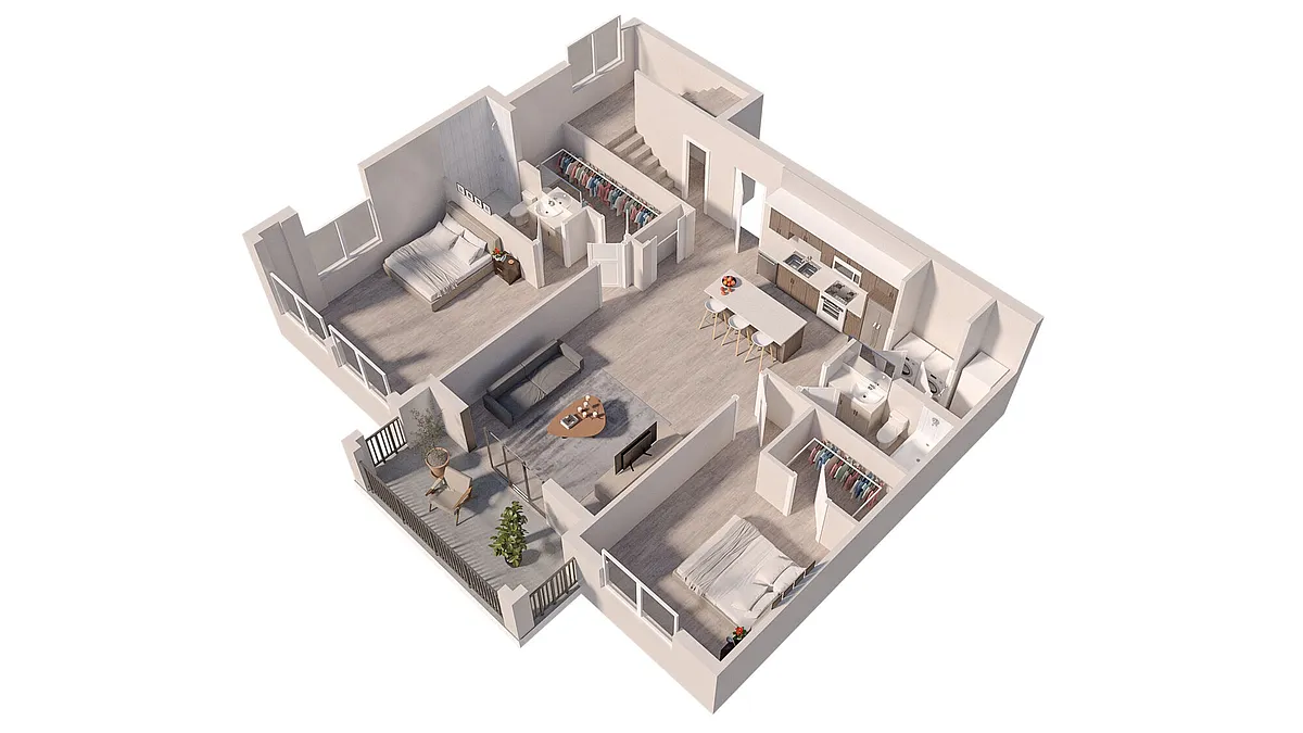 Floor plan 3BR B3