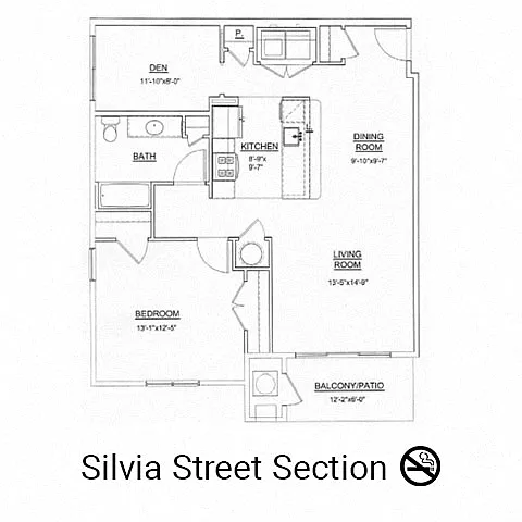 Floor plan Mercer II (den)