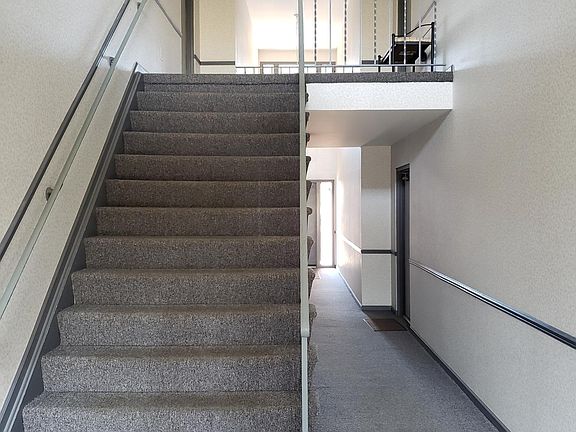 Entry hall, stairs to unit