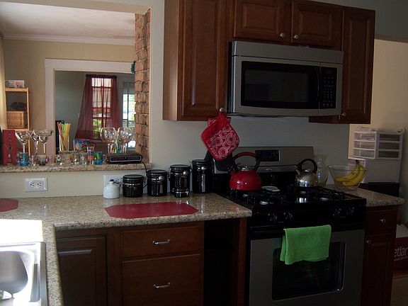 Spacious kitchen with stainless steel appliances