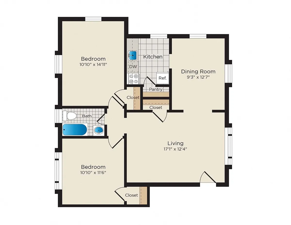 Floor plan B03m North Bond60 Affordable