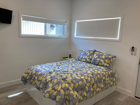 Full size bed, two pillows, mattress, bed linen included.