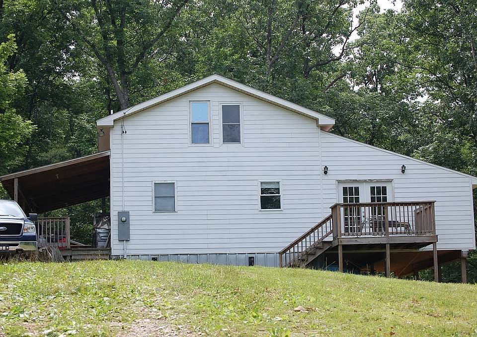 cabin view coming up drive