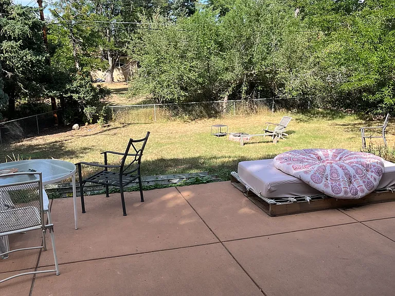 Spacious backyard