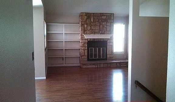 Living room with fire place